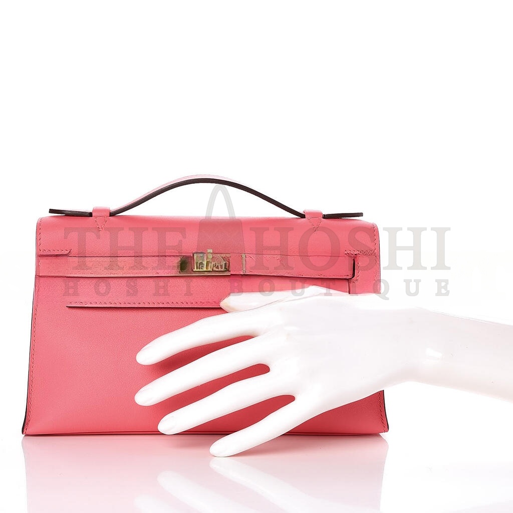 H**me5 SWIFT KELLY POCHETTE CLUTCH ROSE AZALEE (22*14*7cm) Master Quality